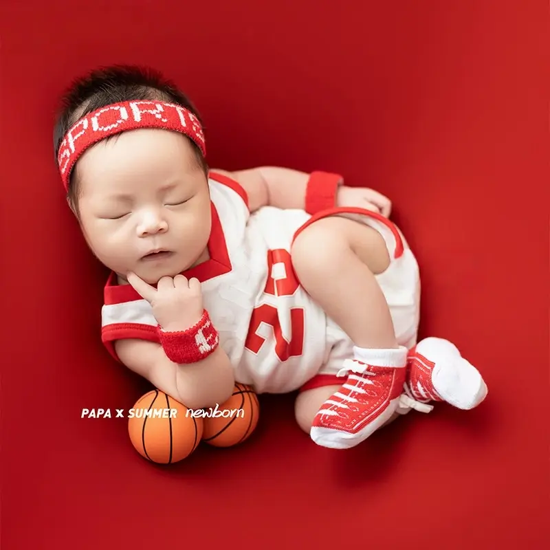 Baby Boy Basketball Theme Set - Newborn Photography Props - Image 3